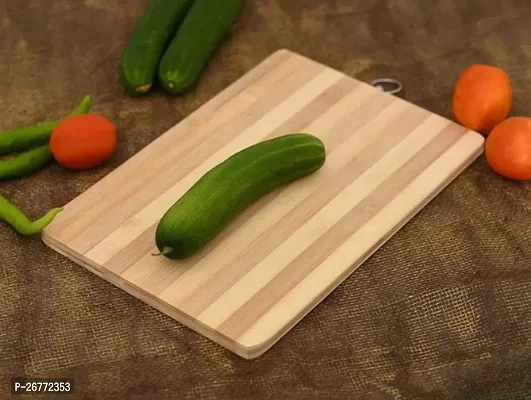 S Cart Eco Friendly Rectangular Wooden Chopping Board for Chopping , Cutting , Slicing Vegetables Fruits Meat Cheese Bread 32*22 CM-thumb0