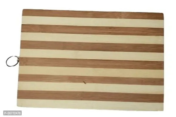 S Cart Bamboo Wooden Rectangular Chopping Board Cutting Board Slicing Board for Fruits Vegetables Meat Bread Cheese Rectangle Shape 34x24 cm-thumb0