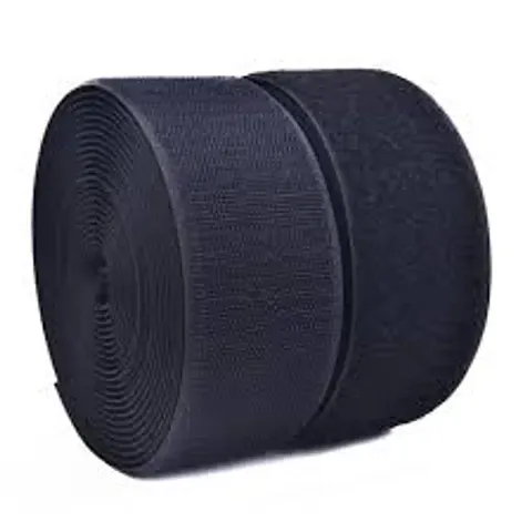 S Cart Female Loop and Male Self Adhesive Hook Tape Roll, Mounting Tape for Picture and window/door frames to fix Mosquito Net (10Ft Hook + 10Ft Loop, Black, Width-20mm)