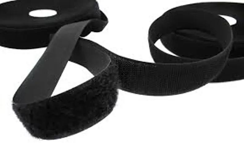 S Cart heavy grip Loop tape for stiching Window Mesh, Insect net and Multipurpose (10 Feet tape 20 mm width Black)