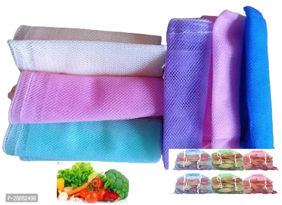 S Cart Big Reusable Produce Fridge Storage bags for Vegetables and Fruits (Multicolour Set of 12)