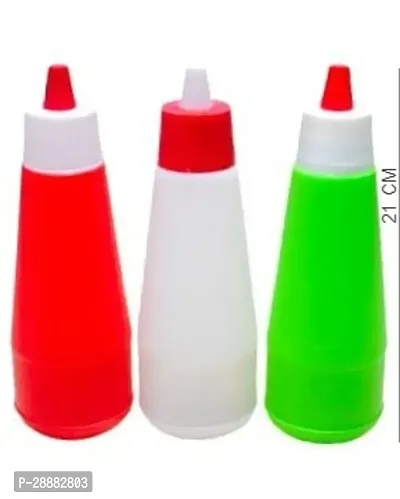 Plastic Squeeze Ketchup Dispenser Bottle Pack of 3