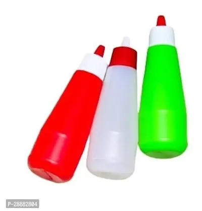 Plastic Squeeze Ketchup Dispenser Bottle Pack of 3