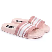 Elegant Pink Fabric Solid Flip Flops Slippers For Women-thumb1