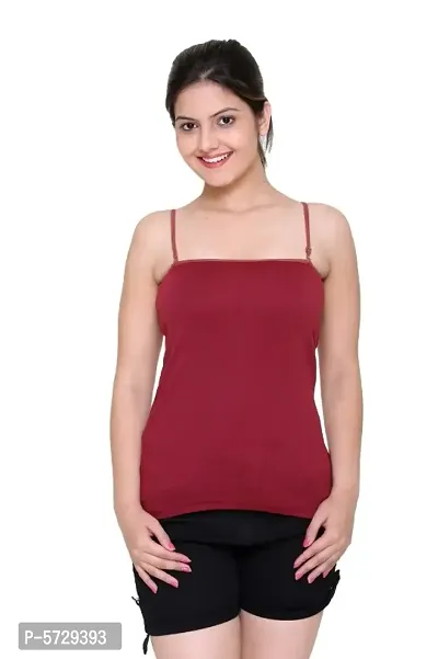 Women's Cotton Solid Spaghetti