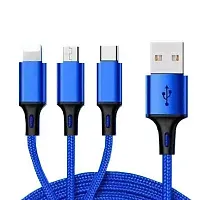 Universal 3-in-1 Charging Cable with USB, Lightning, and Type-C Connectors for Multi-Device Charging and Data Transfer-thumb3