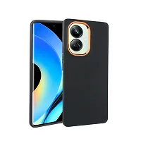 Crome TPU Realme 10 Pro Plus Blk with Gold Ring Back Cover-thumb2