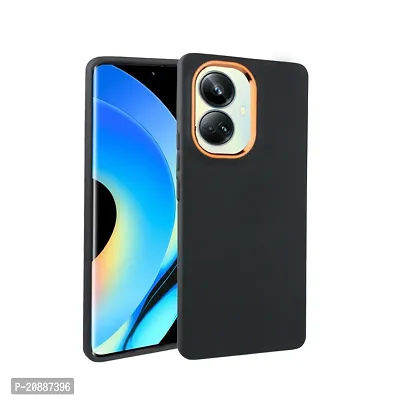 Crome TPU Realme 10 Pro Plus Blk with Gold Ring Back Cover-thumb3