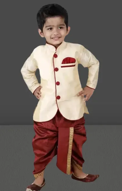 Kids Stylish Boys Ethnic Wear - Kurta & Dhoti Set