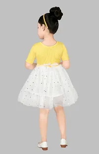 Baby Girls Midi/Knee Length Party Dress  (Yellow, Half Sleeve)-thumb3