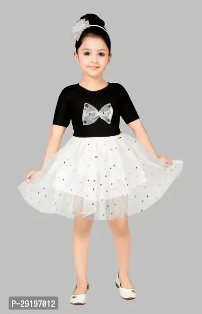 Baby Girls Midi/Knee Length Party Dress  (Black, Half Sleeve)