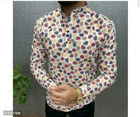 Fancy Cotton Kurta Shirt For Men-thumb0