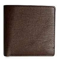 Men's Solid Brown Coloured Artificial Leather Wallets-thumb4