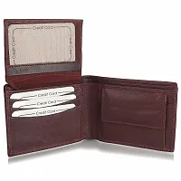 Men's Solid Brown Coloured Artificial Leather Wallets-thumb1