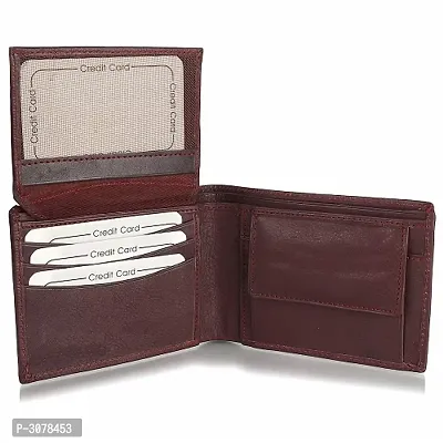 Men's Solid Brown Coloured Artificial Leather Wallets-thumb2