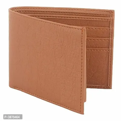 Men's Solid Tan Coloured Artificial Leather Wallets-thumb0