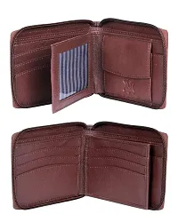 Mens Solid Brown Coloured Artificial Leather Wallets-thumb1