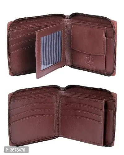 Mens Solid Brown Coloured Artificial Leather Wallets-thumb2