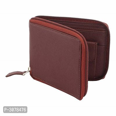 Mens Solid Brown Coloured Artificial Leather Wallets-thumb3