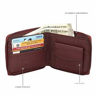 Mens Solid Brown Coloured Artificial Leather Wallets-thumb3