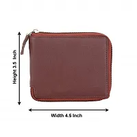 Mens Solid Brown Coloured Artificial Leather Wallets-thumb4