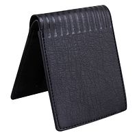 Men's Solid Black Coloured Artificial Leather Wallets-thumb1