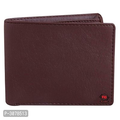 Men's Solid Brown Coloured Artificial Leather Wallets-thumb0