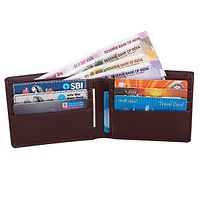 Men's Solid Brown Coloured Artificial Leather Wallets-thumb2