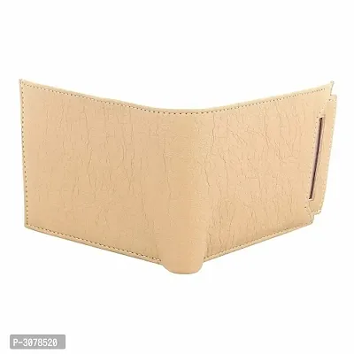 Men's Solid Khaki Coloured Artificial Leather Wallets