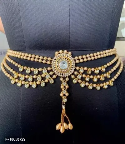 Gold Plated Multilayer Diamond Beads Stones Waist Hip Belt Kamrband-thumb0