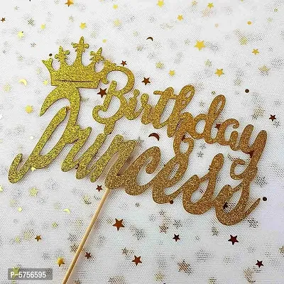 Zyozi Happy Birthday Cake Topper for Princess Birthday Party Decorations-thumb3