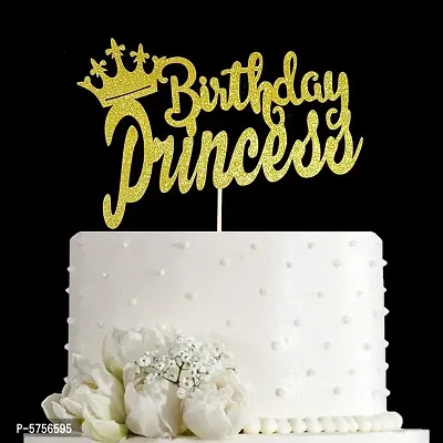 Zyozi Happy Birthday Cake Topper for Princess Birthday Party Decorations-thumb0