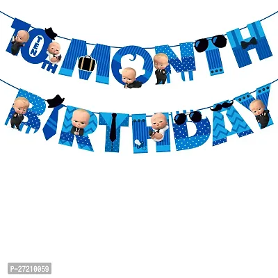 Zyozi 10th month birthday decorations for boy /10 month baby photoshoot items /10 month baby boy photoshoot props /10 months banner/10 month birthday decoration set /10 Month Birthday Banner