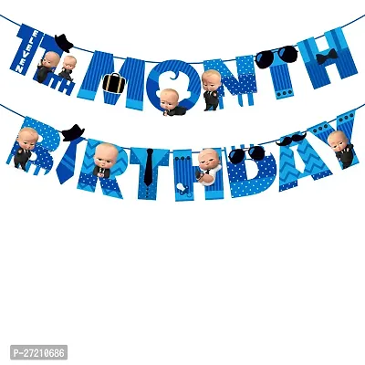 Zyozi 11th month birthday decorations for boy /11 month baby photoshoot items /11 month baby boy photoshoot props /11 months banner/11 month birthday decoration set /11 Month Birthday Banner-thumb0