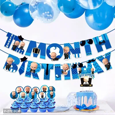 Zyozi 11th month birthday decorations for boy /11 month baby photoshoot items /11 month baby boy photoshoot props /11 months banner/11 month birthday decoration set /11 Month Birthday Banner-thumb3