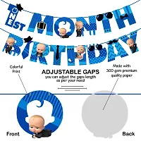 Zyozi  1st month birthday banner decorations for boy / 1st month baby boy photoshoot props /1st months banner-thumb3