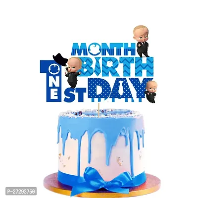 Zyozi 1 Month Birthday Cake Topper / 1st Month Cake topper / Cake topper 1st birthday (Pack of 1)