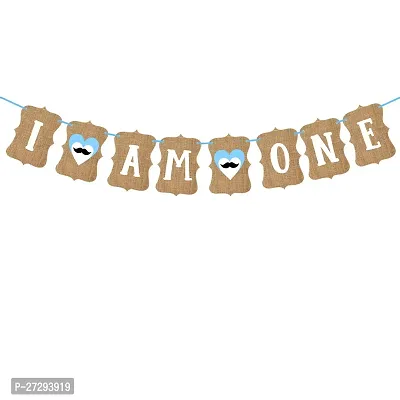 Zyozi  I Am One Mustache Banner / I Am One Birthday Banner / 1st Birthday Banner