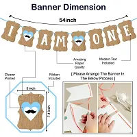 Zyozi  I Am One Mustache Banner / I Am One Birthday Banner / 1st Birthday Banner-thumb1