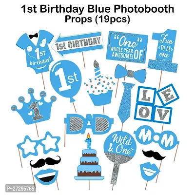 First Birthday Photo Booth Props - Birthday Photobooth Props For Decorations (Pack of 19)-thumb4