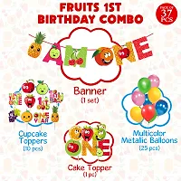 Zyozi Fruit Theme Party Decorations Set  With Banner, Balloons, Cake  Cupcake Topper - 37pcs-thumb1