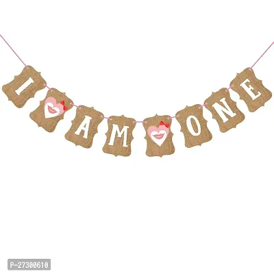 Zyozi First Birthday Party Banner - I am One  / 1st Birthday Banner