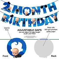 Zyozi 2nd Month Birthday Decorations For Boy - 2 Month Birthday Banner / 2nd Month Baby Photoshoot Items-thumb2