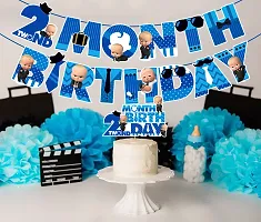 Zyozi 2nd Month Birthday Decorations For Boy - 2 Month Birthday Banner / 2nd Month Baby Photoshoot Items-thumb4