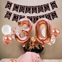 Zyozi  Cheers to 30 Years Banner - Birthday / Anniversary Party Decorations Banner-thumb3