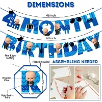 Zyozi  Boss Baby Theme  4th Month Birthday Decoration Combo / Four Month Birthday Decorations - 37 Pcs-thumb2