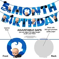 Zyozi  Boss Baby Theme  5th Month Birthday Decorations Banner - 5 Month Birthday Banner-thumb1