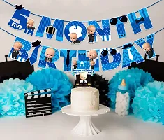 Zyozi  Boss Baby Theme  5th Month Birthday Decorations Banner - 5 Month Birthday Banner-thumb3