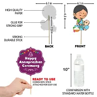 Zyozi Annaprashan Decoration Items - Photo Booth Props with Rice Ceremony Banner and Balloons (Pack Of 37)-thumb3