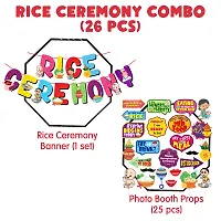 Zyozi Annaprashan Decoration Items - Photo Booth Props with Rice Ceremony Banner - Pack Of 26-thumb1